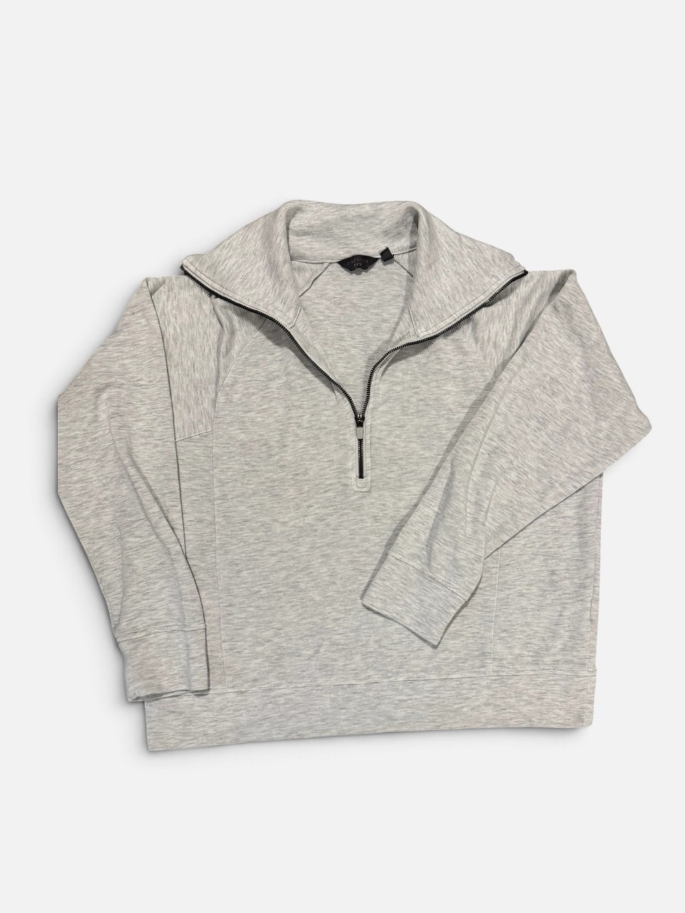 🤎Danskin Women’s Gray Heather Oversized Minimalist Fall Quarter Zip Sweatshirt